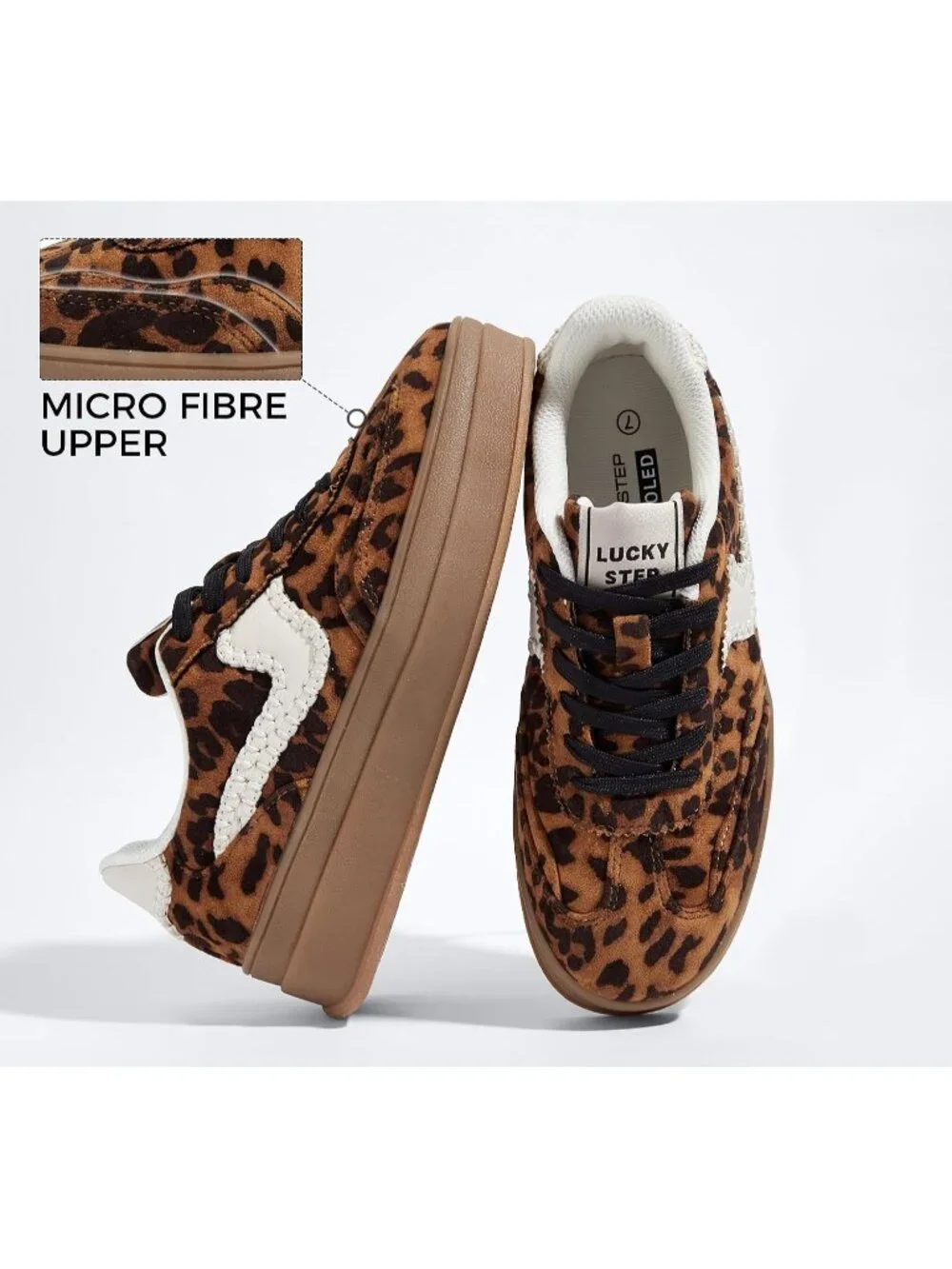 🆕Women's Leopard Platform Fashion Sneakers Thick Sole Casual Walking Shoes
